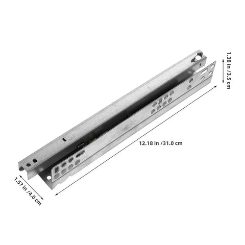 Two Pack Heavy Duty Bottom Mounted Drawer Slide Rails With Sleek Concealed Design For Super Smooth Quiet Glides Full Extension Metal Tracks Perfect For Kitchen Cabinets Dresser Desk Or Office Level Up Your Storage Game With Absolute Zero Hassle, 12.18 in metal rail