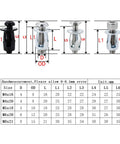 Petal Rivet Nuts Set M4 M5 M6 Zinc Plated Carbon Steel Nutserts For License Plate Fixing And Metal Panel Mounts diagram