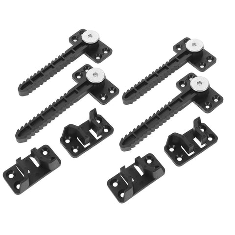 4 Piece Plastic Sofa Repair Connector Set With Serrated Teeth Grip Preventing Frame Separation Invisible Under Cushions