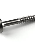 Close-up of Stainless Steel Pocket Hole Screws No 7 Fine Thread Maxi-Loc Head One And A Quarter Inch Square Drive Wood Fasteners