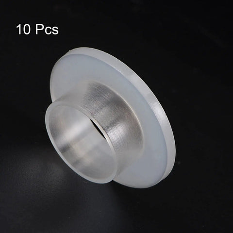 Heavy Duty Flanged Nylon Bushings 15 Mm Bore Sleeve Bearings For Shafts 17 Mm Outer Diameter 9 Mm Length, close-up view of one bushing.