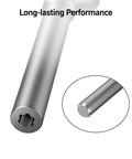 Rugged 1/10 Scale RC Drive Shaft Upgrade Kit, silver CVD shaft end detail, adjustable 94-125mm short 117-168mm long shafts