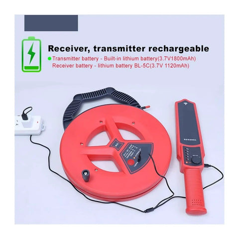 Pro Level Wall Scanner And Stud Finder with rechargeable batteries, ideal for locating PVC and metal pipes up to fifty centimeters deep.