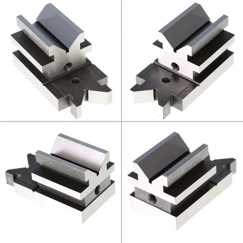 Pro-Grade 3-1/2 X 1-7/8 V Block With Clamp, Hardened Steel Multi-Use Gauge For Drilling, Milling, And Grinding, Machinist Tool Set For Precise Angle, Flat, And Reference Measurements, 4 views