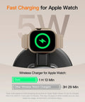 5W Fast Charging Dock for Apple Watch on 3 In 1 Magnetic Wireless Charge Station For iPhone 17 To 12 Series, AirPods, And Watch