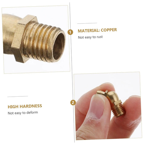Copper Grease Nipples Assortment Kit For Automotive Use With High Hardness Copper Fittings held in hand showing detail