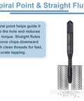 Spiral Point Plug Threading Tap M4 X 0.7 For Quick Thread Repair, Ground H2 Threads, Pro Grade High Speed Steel 6542