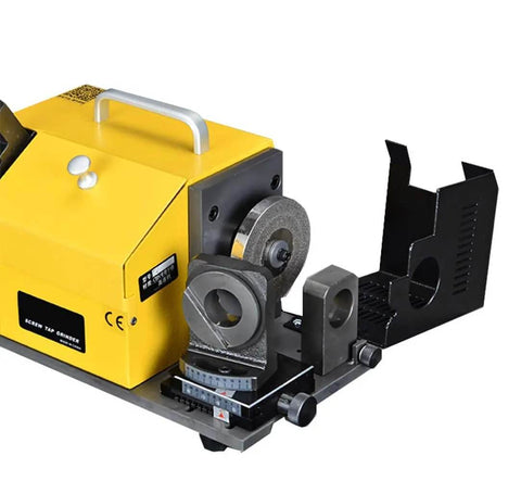 Hassle Free Screw Tap Sharpener Grinder For Swift Threading Touch Ups M5 To M20 Range With Precision Diamond Wheel, yellow AC motor design.