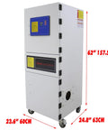 Industrial Pulse Dust Collector With PTFE Filter for 0.3 Micron Dust, 2.2 kW, white mobile unit with digital panel
