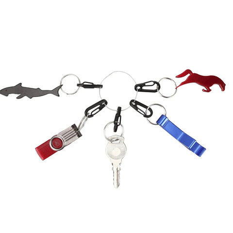 Mini Carabiner Clip 10 Pack Aluminum Alloy Tiny Spring Snap Hooks For Paracord EDC Keychains And Backpack Gear Black
