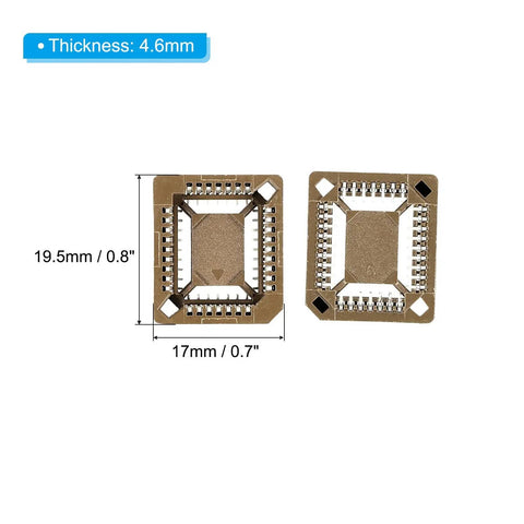 Dimensions of PLCC32P IC Socket 32 Pin 1.26mm Pitch SMT Surface Mounted Socket For PCB Board Pack Of 10