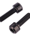 Ultra Lightweight Titanium Hex Bolts For Bicycle Stem With Washer Pack Of 6 M5 X 16, 18, 20mm Stigma Chamfer Head Black Finish