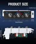 Dimensions of HVAC Air Conditioning Climate Control Panel For 1996 Through 2000 Chevy GMC Full Size Trucks And SUVs C1500 C2500 C3500 Suburban Tahoe Yukon Cadillac Escalade Without Rear Window Defogger Replace 599007