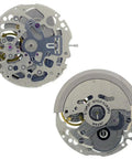 Skeleton Dial Automatic Mechanical Watch Movement With 3 Hands For NH70 NH70A Ultra Slim Case 21600 BPH front back view