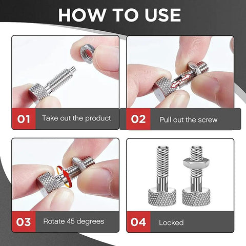 4 Pack Quick Pins And Lock Pins Kit With Retractable Spring Plungers M6 Lockout usage instructions