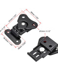 Tough As Nails Heavy Duty Iron Butterfly Twist Latch Keeper Toggle Clamps 1.61 Inch black finish with detailed measurements.