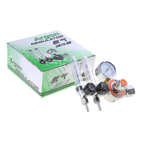 Argon Gas Regulator For Welding With Adjustable 0 To 25 MPa Pressure Gauge And Readout, box and regulator set, leak proof and durable.