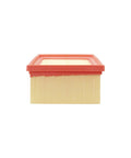 Premium Engine Air Filter For Audi Q5 A4 A5 Allroad 2.0L Quattro side view showing filter and red rubber frame