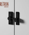 Heavy Duty Sliding Barn Door Latch With 90/180 Degree Universal Operation, Privacy Lock For Bathroom Bedroom Garage And Cabinets