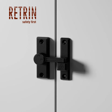 Heavy Duty Sliding Barn Door Latch With 90/180 Degree Universal Operation, Privacy Lock For Bathroom Bedroom Garage And Cabinets