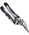 Rugged Thickened Steel Snips With Anti Rust Coating For Smooth Accurate Metal Cuts On Aluminum And Steel Strips Multi Purpose Cutting Tool Built For Pro Grade Precision And Long Lasting Sharpness With Easy Grip Handle, angled close-up