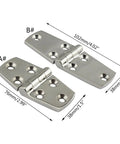 316 Stainless Steel Flush Strap Door Hinge For Boats And Marine Gear, Rustproof Hardware For Yachts, RVs, Dinghies, Cabinets And Home Desks