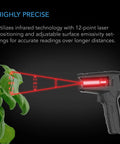 Infrared laser targeting leaf for Leaf VPD And Temperature Meter, Handheld Environmental Monitor For Home Grow Setups.