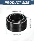 Heavy Duty Workhorse Chrome Steel Spherical Plain Bearing, GEZ44ES-2RS dimensions 44.45mm ID, 71.6mm OD, 38.7mm width.