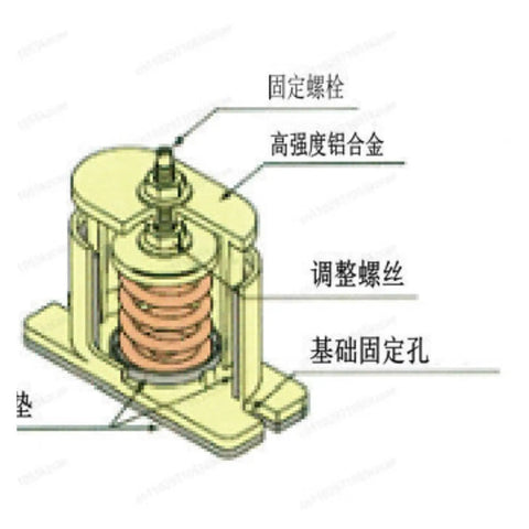 Ditch Shaky Vibes And Lock In Rock Solid Stability With Heavy Duty Industrial Vibration Isolator Mount Featuring Adjustable 50Kg Spring Shock Absorber For Ac Units And Machinery Equipment, showing a diagram of a heavy-duty isolator mount with interior spring.