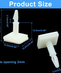 White Adhesive PCB Spacer Set 25 Pcs Nylon Standoffs With Sticky Base 12.4mm High Support For 3mm Hole Circuit Boards