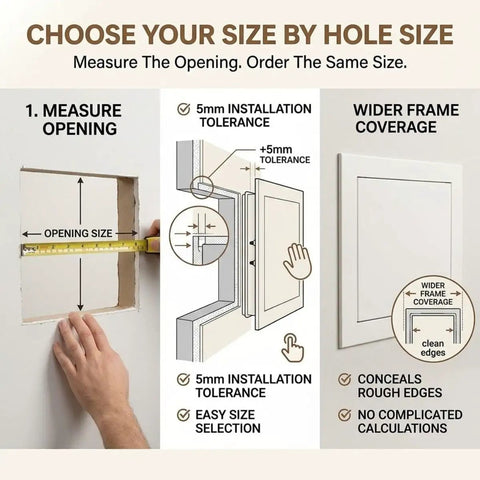 Choose the right size for Built Tough Metal Access Panel With Zero Sag Magnetic Lock Covers Drywall Cutouts And Ceiling Openings.