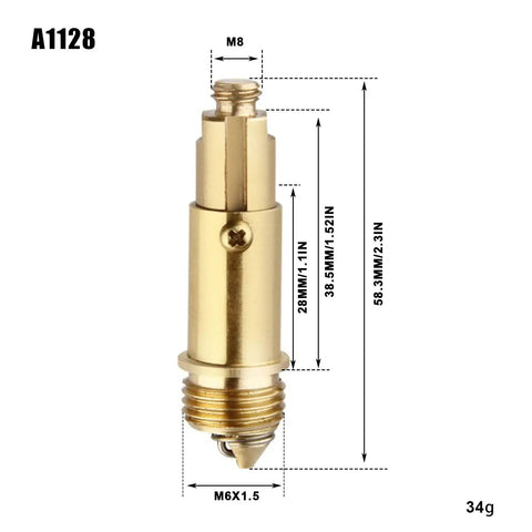 Slick Pair Of Solid Brass Basin Sink Drain Plugs With Smooth Push Pop Up Mechanism Rust Resistant Click Clack Stopper Bathroom Tub Vanity Fitting Stress Free Install Gonna Fit Perfectly Every Time, M8 size.