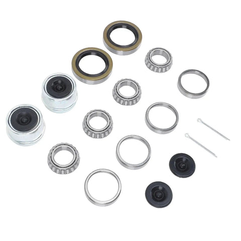 Two Set All In One Boat Trailer Axle Hub Wheel Bearing Kit With Grease Seals And Cotter Pins Fits 16 Inch 2000 2200 Lbs Axles