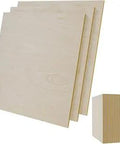 Baltic Birch Plywood Pack 25 12x12 Inch Sheets 6mm One Quarter Inch Premium Top Notch AA Grade Craft Wood side and angle view