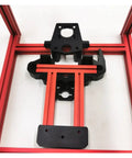 Heavy Duty All Metal Outer Frame Structure Upgrade For Voron 0 3D Printer showing red and black aluminum frame components.