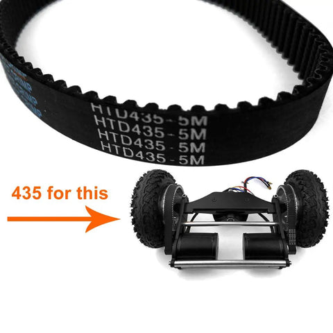 395 Tooth Timing Belt For Electric Skateboard 15mm Wide 5M Style Replacement Belt For Mountain Board Conversion Kit Two Belts Included