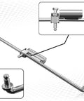 Transfer Case Shifter Linkage Kit With Bushings And Grommet For Dodge Ram 2002 2003 2004 2005 4x4 1500 2500 3500 Replacement Part Numbers 52105555AA And 68078974AA Includes E Clips And Durable Bushing Kit, chrome linkage rod detail