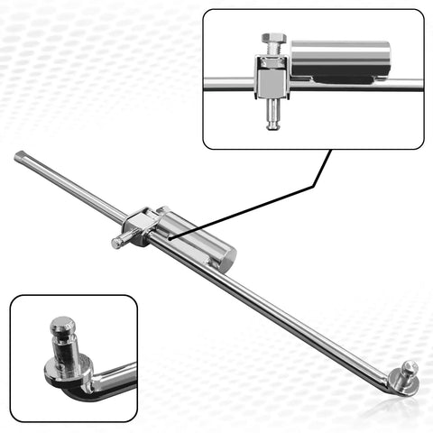Transfer Case Shifter Linkage Kit With Bushings And Grommet For Dodge Ram 2002 2003 2004 2005 4x4 1500 2500 3500 Replacement Part Numbers 52105555AA And 68078974AA Includes E Clips And Durable Bushing Kit, chrome linkage rod detail