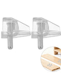 Plastic Shelf Pegs Set 150 Pack 3mm Diameter With 0.11 Inch Hole Locking Design No Tool Quick Snap In Install Clear