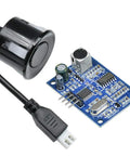 Two Pack Waterproof JSN SR04T Ultrasonic Module Distance Sensor For Arduino Outdoors With Enclosed Probe Rugged All Weather Car Reversing Sensor For Security Alarm And Industrial Inspection black waterproof ultrasonic sensor module with probe and cable