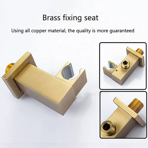 Brass fixing seat for UMJIGF 12 Inch Brushed Gold Shower System, high quality and durable design