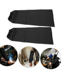 Tough As Nails Heat Resistant Welding Sleeves Fire Retardant Arm Protectors For Mechanics And Grinders Black with Hook Closure