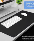 XXL 31.5x15.7 Inch Gaming Mouse Pad With Water Resistant Surface And Non Slip Rubber Base Extra Large Extended Keyboard Desk Mat For Work And Gaming Office Or Home Use Black