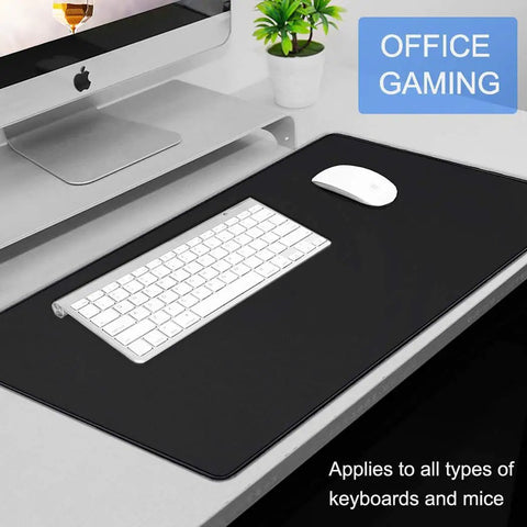 XXL 31.5x15.7 Inch Gaming Mouse Pad With Water Resistant Surface And Non Slip Rubber Base Extra Large Extended Keyboard Desk Mat For Work And Gaming Office Or Home Use Black