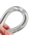 Durable 10 Piece Spring Tubing Bender Set For Plumbing And Electrical Projects, high density metal tubing spring shown in hand.
