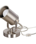Modern Multipurpose Spotlight Desk Or Wall Mount Accent Lamp 6 Inch Brushed Nickel Finish Adjustable Shade For Flexible Home Lighting