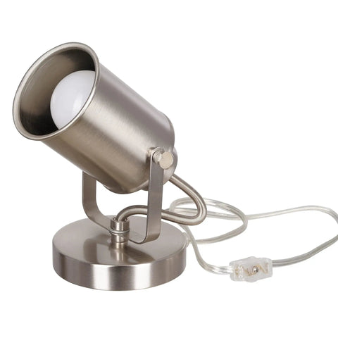 Modern Multipurpose Spotlight Desk Or Wall Mount Accent Lamp 6 Inch Brushed Nickel Finish Adjustable Shade For Flexible Home Lighting
