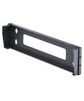 Rock Solid One U Vertical Wall Mount Bracket Holds A Beefy 121 Lbs, compact black steel design for mounting 19 inch server cases.