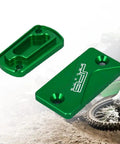Green CNC Aluminum Brake Reservoir Cap For Dirt Bike Front And Rear Clutch Fluid Cover Protects The Reservoir And Adds Built Tough Style Fits KX KLX Models 01 21
