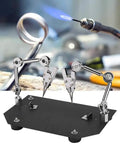 Auxiliary Welding Fixture Clip with Adjustable Angle and 360 Degree Rotation Jewelry Soldering Table Clamp in use